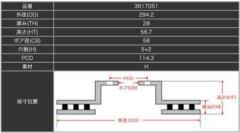 Тормозные диски Dixcel PD 3617051S 294.2x28 Subaru Legacy BN9 Levorg 1.6 VM4 передние фото 2