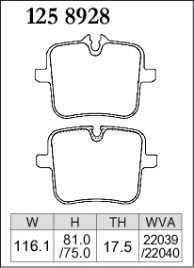 Тормозные колодки Dixcel Z type Z-1258928 BMW F90 M5, F9# M8, G11/12 M760Li, G05 X5, G06 X6, G07 X7, задние