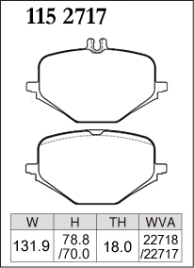 Тормозные колодки Dixcel M type M-1152717 Mercedes Benz G-class AMG G63 G463, GLE W167, GLE Coupe C167, GLS X167, задние