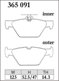 Тормозные колодки Dixcel EXTRA Speed ES-365091 Subaru XV Outback Levorg WRX Forester задние