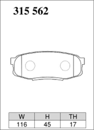 Тормозные колодки Dixcel EXTRA Speed ES-315562 Toyota Land Cruiser 200 Tundra Sequoia Lexus LX450D LX570 задние