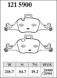 Тормозные колодки Dixcel Premium P-1215900 BMW 5 G30 G31 G32 X5 G05 G06 передние