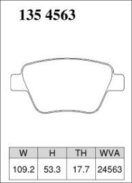 Тормозные колодки Dixcel Premium P-1354563 VAG Audi A1 A3 VW Golf Skoda Octavia Yeti задние