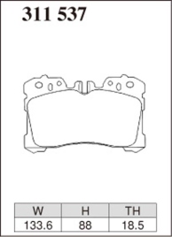 Тормозные колодки Dixcel EXTRA Speed ES-311537 Lexus LS460 LS500 LS600 Toyota Crown передние