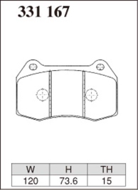 Тормозные колодки Dixcel EXTRA Speed ES-331167 Honda Integra DC5 Type R Nissan Firelady Z Z33 Skyline CPV35 Brembo® 4pot передние