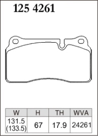 Тормозные колодки Dixcel Premium P-1254261 BMW F87 M2 Competition Brembo® 2pot задние