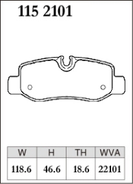 Тормозные колодки Dixcel M type M-1152101 Mercedes-Benz V-class, Vito, EQV, Marco Polo, W447, задние