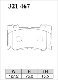 Тормозные колодки Dixcel EXTRA Speed ES-321467 Nissan 370Z Fuga Skyline Infinity FX37 QX70 M56 передние
