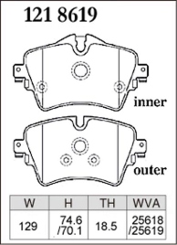 Тормозные колодки Dixcel Premium P-1218619 BMW 1 2 X1 X2 X3 Z4 F4* G** MINI Toyota Supra передние