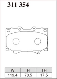 Тормозные колодки Dixcel EXTRA Cruise EC-311354 Toyota Land Cruiser UZJ100 передние