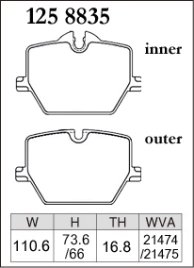 Тормозные колодки Dixcel Premium P-1258835 BMW G20 330i, G29 Z4 M40i, Toyota Supra スープラ (A90), задние