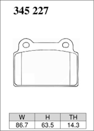 Тормозные колодки Dixcel EXTRA Cruise EC-345227 Mitsubishi Lancer Evo X CZ4A Brembo® 2pot задние