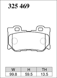 Тормозные колодки Dixcel EXTRA Speed ES-325469 Nissan 370Z Fuga Skyline Infinity FX37 QX70 M56 задние