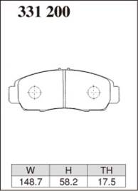 Тормозные колодки Dixcel EXTRA Speed ES-331200 Honda Accord, Avancier, Crossroad, Inspire, Saber, Legend, Odyssey, Torneo, передние
