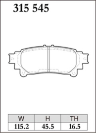 Тормозные колодки Dixcel EXTRA Cruise EC-315545 OEM 44664813079 Lexus RX350 RX450H RX200t RX270 задние