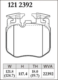 Тормозные колодки Dixcel EXTRA speed ES-1212392 BMW 3 4 5 6 7 X3 X4 X5 X6 G** F9* Brembo®,  передние