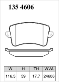 Тормозные колодки Dixcel Premium P-1354606 Audi A4 A5 Q5 задние