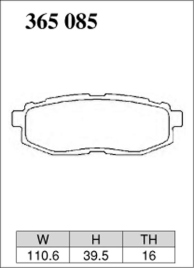 Тормозные колодки Dixcel EXTRA Speed ES-365085 Toyota GT86 Subaru BRZ Impreza GH/GR/GV задние