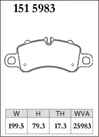 Тормозные колодки Dixcel M type M-1515983 Porsche 718 Boxster (982), 718 Cayman (982), 911 (991), 911 Convertible, 911 Targa, передние
