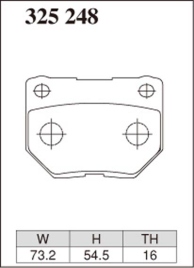 Тормозные колодки Dixcel EXTRA Speed ES-325248 Subaru Impreza WRX Mitsubishi GTO Nissan Skyline Silvia Fairlady Z задние