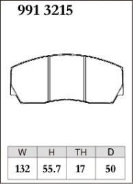 Тормозные колодки Dixcel Z type Z-9913215 AP racing Proma 4pot D50 TH17 CP3307 3720 5000-2xx 5000-4xx 5040 5200
