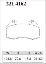 Тормозные колодки Dixcel RE type RE-2214162 (07.B314.21) Renault Alpine A110 Clio RS Megane, Alfa Romeo MiTo Brembo® 4pot, передние