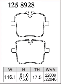 Тормозные колодки Dixcel Z type Z-1258928 BMW F90 M5, F9# M8, G11/12 M760Li, G05 X5, G06 X6, G07 X7, задние фото 1