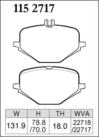 Тормозные колодки Dixcel M type M-1152717 Mercedes Benz G-class AMG G63 G463, GLE W167, GLE Coupe C167, GLS X167, задние фото 1