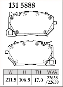 Тормозные колодки Dixcel M type M-1315888 Audi RS6 RS7 Q8 RS,  Bentley Bentayga (4V1),  Porsche Cayenne (9YA, 9YB),  Akebono® передние фото 4