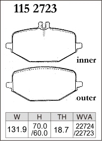 Тормозные колодки Dixcel Premium  P-1152723 MB GLE V167, GLE Coupe C167, GLS X167, задние фото 1