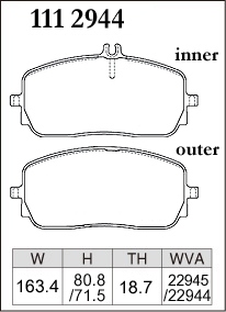 Тормозные колодки Dixcel Premium Type P-1112944 MERCEDES-BENZ А-класс W177, CLA C118, GLA H247, GLE V16, передние фото 5