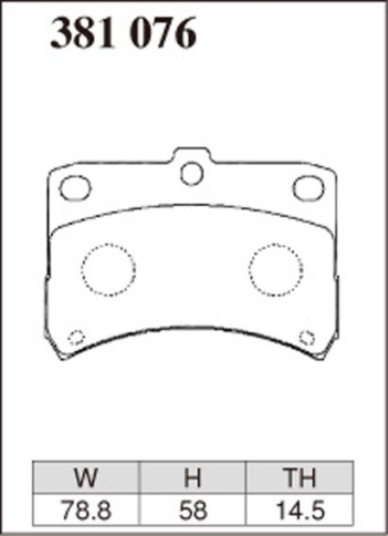Тормозные колодки Dixcel KP Type KP-381076 Subaru Dias Wagon Sambar, Daihatsu Atrai Hijet Mira L700#, Toyota Pixis Truck Van, передние фото 2