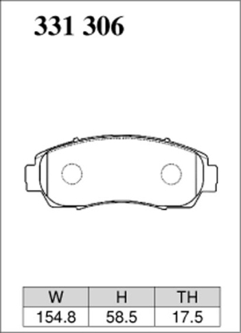 Тормозные колодки Dixcel EXTRA Speed ES-331306 Acura RDX, Honda CR-V RE3/4, Haval F7 передние фото 1