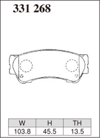 Тормозные колодки Dixcel KP Type KP-331268 Honda Life JB7 JB8 JC1 JC2, N-BOX JF1 JF2,  N-ONE JG1 JG2, N-WGN JH1 JH2, Zest  JE1 JE2, передние фото 2