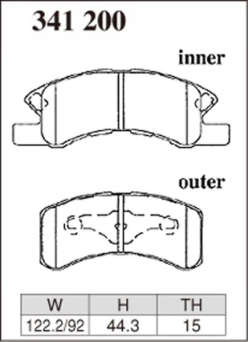 Тормозные колодки Dixcel KP Type KP-341200  Mitsubishi eK H81#;  Daihatsu Mira, Move, Tanto; Toyota Pixis Epoch, предние фото 2