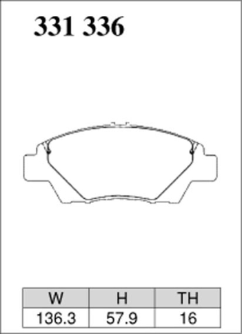 Тормозные колодки Dixcel EXTRA Speed ES 331336 Honda CR-Z ZF1, Insight ZE2 ZE3, Shuttle GK8 GK9, Fit GK3 GK4 GS4 GG7, Freed CB3 CB4, передние фото 1