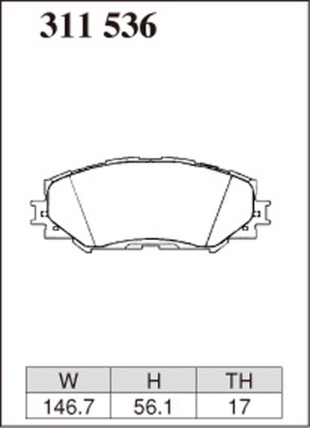 Тормозные колодки Dixcel EAXTRA Speed ES-311536 Toyota Auris RAV4, передние фото 1