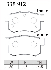 Тормозные колодки Dixcel EXTRA Speed ES-335912 (43022TDJ010) Honda S660 JW5, задние фото 1