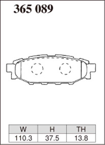 Тормозные колодки Dixcel EXRA Speed ES-365089 Toyota GT86 Subaru Impreza WRX Forester Legacy Outback XV BRZ задние фото 1