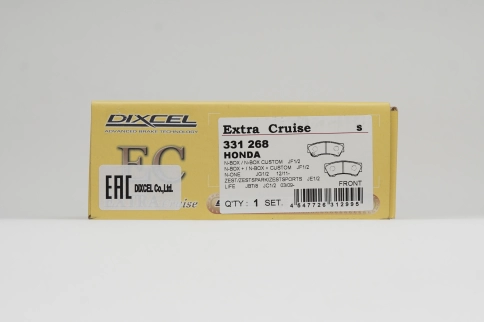 Тормозные колодки Dixcel EXTRA Cruise EC-331268 Honda Life JB7 JB8 JC1 JC2, N-BOX JF1 JF2,  N-ONE JG1 JG2, N-WGN JH1 JH2, Zest  JE1 JE2, передние фото 1