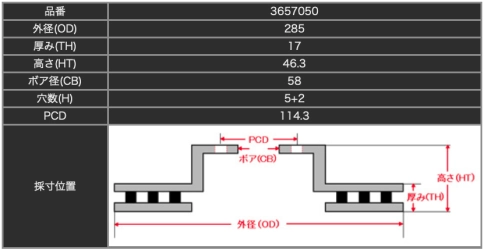 Тормозные диски Dixcel PD 3657050S 285x17 Subaru Forester SKE задние фото 2