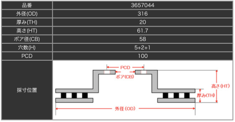 Тормозные диски Dixcel FP 3657044S 316х20 Toyota GT 86, GR86 Subaru BRZ 2016-, задние фото 2