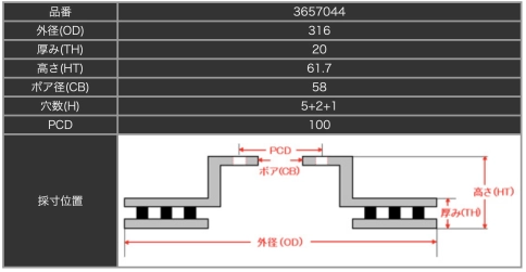 Тормозные диски Dixcel FP 3657044S 316х20 Toyota GT 86, GR86 Subaru BRZ 2016-, задние фото 2