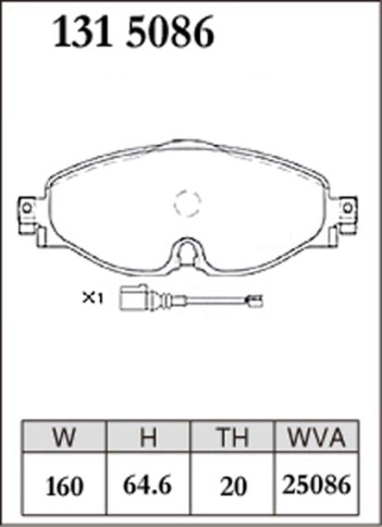 Тормозные колодки Dixcel Extra Speed ES 1315086 для VAG VW GOLF 7 передние фото 1