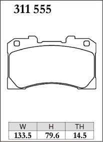 Тормозные колодки Dixcel Z type Z-311555 Toyota GR Yaris ヤリス I RC 18" wheel, передние фото 5