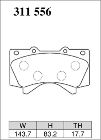Тормозные колодки Dixcel X-type X 311556 Toyota Land Cruiser 200 LC200 Lexus 570 передние фото 1