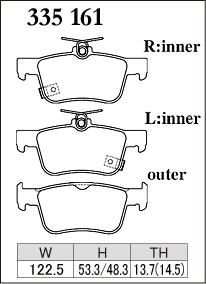 Тормозные колодки Dixcel Z type Z-335161 Honda Civic Type R FK8 FL5, Haval F5 H4 H6 H7, задние фото 4