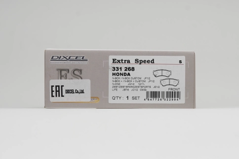 Тормозные колодки Dixcel EXTRA Speed ES-331268 Honda Life JB7 JB8 JC1 JC2, N-BOX JF1 JF2,  N-ONE JG1 JG2, N-WGN JH1 JH2, Zest  JE1 JE2, передние фото 1