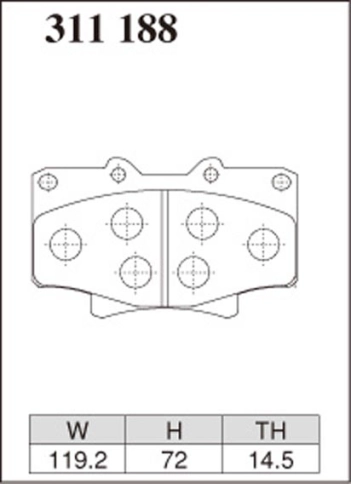 Тормозные колодки Dixcel EXTRA Cruise EC-311188 Toyota Land Cruiser FJ80 FZJ80 HZJ70 HZJ73, передние фото 1