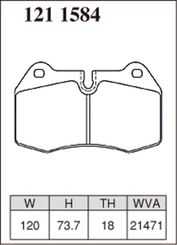 Тормозные колодки Dixcel EXTRA Speed ES-1211584 (21471) BMW  Alpina E31 E34 E38, Ferrari 456 512 550 575, Maserati Ghibli, Brembo® 4pot передние фото 1